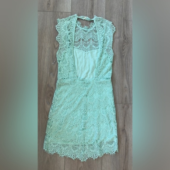 Intimates Free People Mint Lace Backless Dress 👗 - Picture 9 of 11